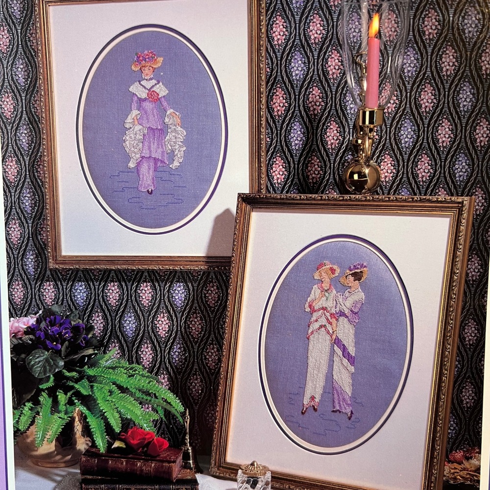 Sarah Evans Gracious Victorian Ladies Cross Stitch Pattern Chart Booklet VTG